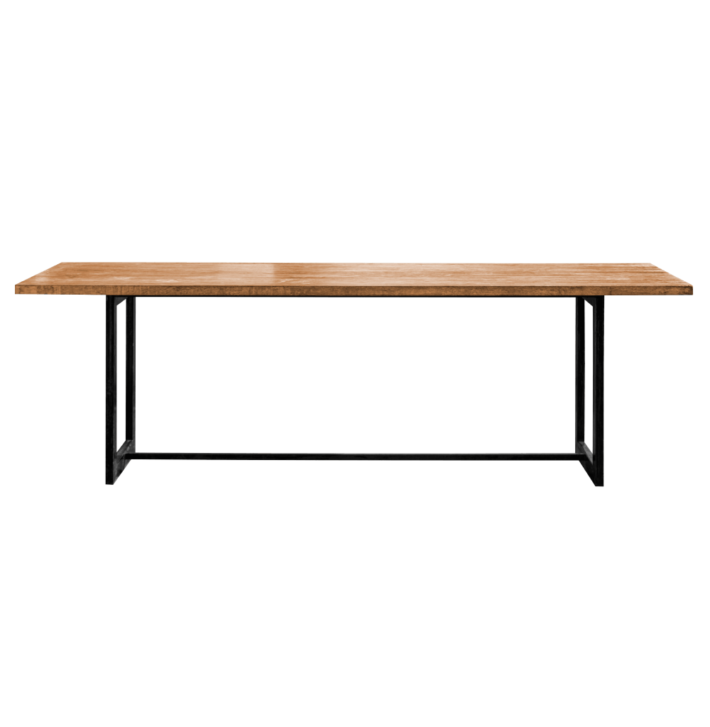 Wood With Steel Table